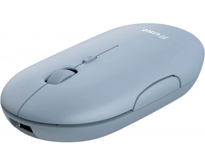 Мышь Trust 24126_TRUST Puck Rechargeable,  Ultra-Thin,  BT/WL,  Silent, Синій