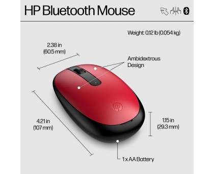 Мышь HP 43N05AA 240, BT, красный