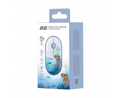 Миша 2E 2E-MF300WCAPIBARABL MF300 CAPYBARA:SWIM Silent WL BT, синій