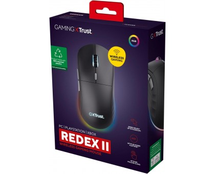 Мышь Trust 25126_TRUST GXT 926 REDEX II, WL/USB-A/USB-C, черный