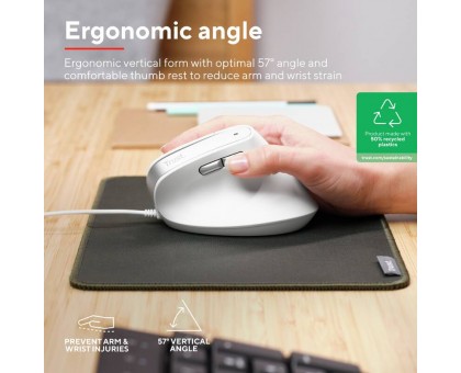 Миша Trust 25397_TRUST Bayo 2 Ergonomic, USB-A, біла