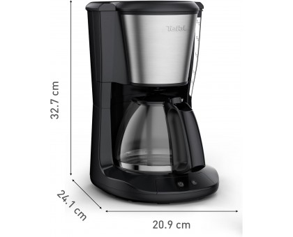 Кофеварка Tefal CM5S1DE0 капельная Subito 1.25л, молотый, черно-серебристый