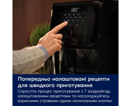 Мультипіч Electrolux EAF12B 1800Вт, чаша-12л, сенсорне керування, 12 авто. програм, віконце, пластик, чорний