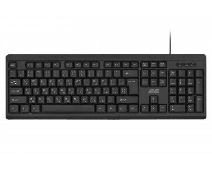 Клавіатура мембранна 2E 2E-KS108UB_UA KS108 104key, USB-A, EN/UK, чорний