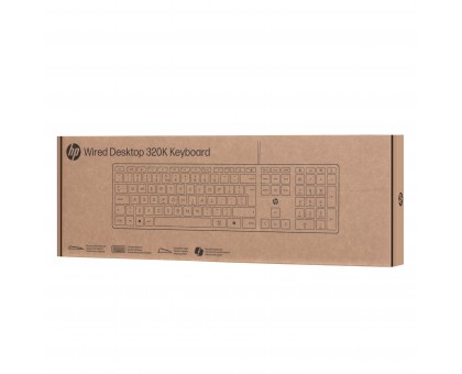 Клавіатура мембранна HP 9SR37UT 320K, 109key, USB-A, EN/UK, чорний