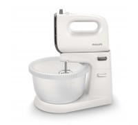 Міксер Philips HR3745/00 стаціонарний Viva Collection 450Вт, насадки-4, чаша-пластик, 3л, біло-сірий