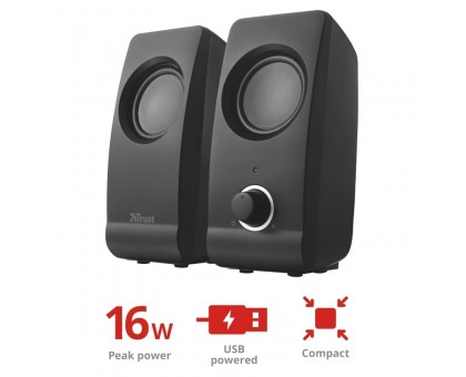 Акустическая система Trust 17595_TRUST Remo 2.0, USB/AUX, Черный Акустическая система Trust 17595_TRUST Remo 2.0, USB/AUX, Черный