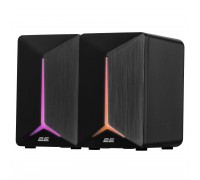 Акустическая система 2E GAMING SG300, 2.0, 3.5mm, RGB, чёрный
