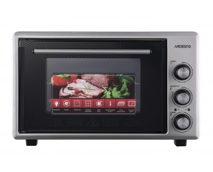 Піч електрична ARDESTO MEO-S40FGG, 40л, 1300Вт, механіч., конвекція, подвійне скло, сірий