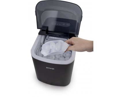 Льодогенератор побутовий Gorenje IMDW1500B, 15кг/добу, 2,2л, чорний