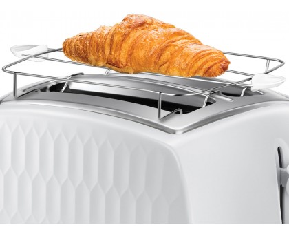 Тостер Russell Hobbs 26060-56 Honeycomb 850Вт, широкі слоти, пластик, білий
