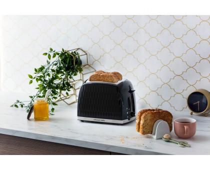 Тостер Russell Hobbs 26061-56 Honeycomb 850Вт, широкие слоты, пластик, черный