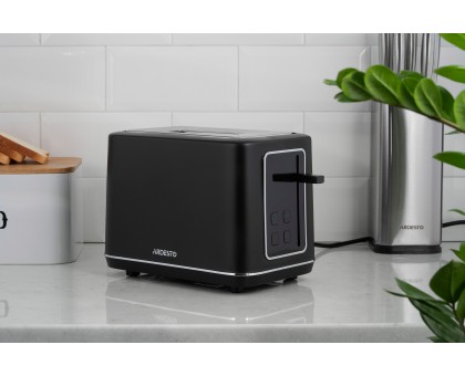 Тостер Ardesto Elegance 800Вт, LED дисплей, пластик, чёрний
