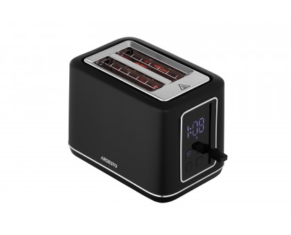 Тостер Ardesto Elegance 800Вт, LED дисплей, пластик, чёрний