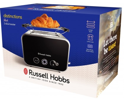Тостер Russell Hobbs 26430-56 Distinctions 2-Slice 1670Вт, підігрів, розморожування, пластик, чорний