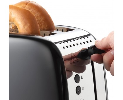Тостер Russell Hobbs 26550-56 Colours Plus 1600Вт, підігрів, розморожування, метал., чорний