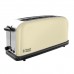 Тостер Russell Hobbs 21395-56 Classic 1100Вт, длинные слоты, металл, бежевый