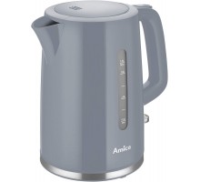 Електрочайник Amica 1.7л, пластик, сірий