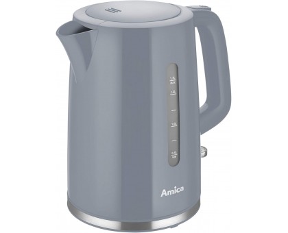 Электрочайник Amica 1.7л, пластик, серый Электрочайник Amica 1.7л, пластик, серый