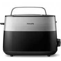 Тостер Philips HD2516/90 Daily Collection 830Вт, метал/пластик, чорний