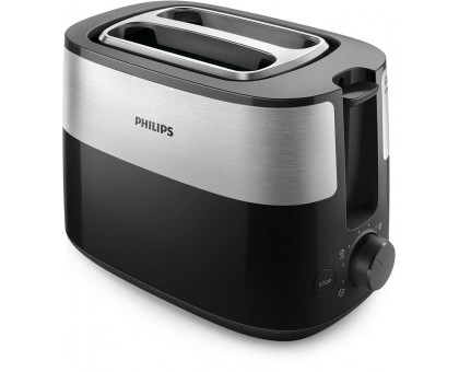 Тостер Philips HD2516/90 Daily Collection 830Вт, метал/пластик, чорний