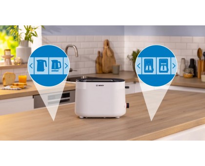 Тостер Bosch TAT2M121 950Вт, пластик, білий