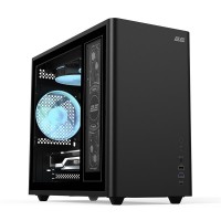 Корпус 2E Credo Plus V350BG без БП, 1xUSB3.0, 1х USB 2.0, 1xUSB Type-C, 3x120мм ARGB, VGA 350мм, LCS ready,  контроллер с пультом, TG Side Panel, mATX, чёрный