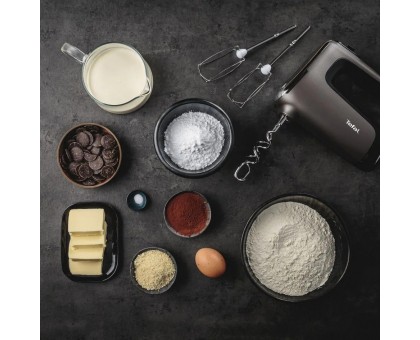 Миксер Tefal HT650E38 ручной Powermix Silence 600Вт, насадки-4, турбо, серо-чорный Миксер Tefal HT650E38 ручной Powermix Silence 600Вт, насадки-4, турбо, серо-чорный