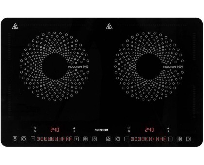Плитка настольная Sencor SCP4501BK индукционная, комф. - 2, 1.4+2Вт, управл - сенсор, черный Плитка настольная Sencor SCP4501BK индукционная, комф. - 2, 1.4+2Вт, управл - сенсор, черный