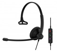 Гарнитура компьютерная моно On-Ear EPOS IMPACT 100 MS, USB C + A, Microsoft Teams, односпрямований, 2м, Черный