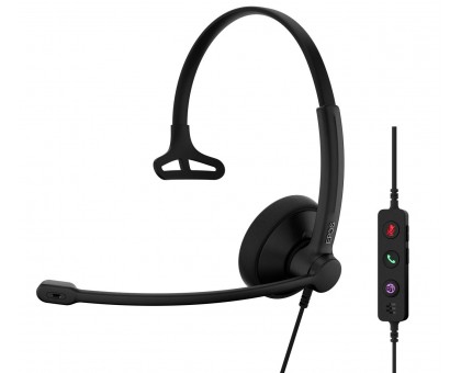 Гарнітура комп'ютерна моно On-Ear EPOS IMPACT 100 MS, USB C + A, Microsoft Teams, односпрямований, 2м, Чорний Гарнітура комп'ютерна моно On-Ear EPOS IMPACT 100 MS, USB C + A, Microsoft Teams, односпрямований, 2м, Чорний
