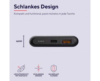 Акумулятор портативний літій-іонний power bank Trust 24879_TRUST Redoh, 10000мА·год, USB-A/2хUSB-C, 18W, QC 3.0, PD, чорний Акумулятор портативний літій-іонний power bank Trust 24879_TRUST Redoh, 10000мА·год, USB-A/2хUSB-C, 18W, QC 3.0, PD, чорний