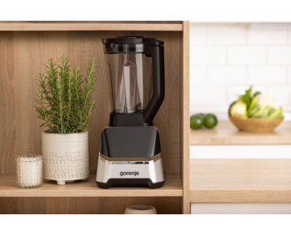 Блендер Gorenje BP1500DE стаціонарний 1500Вт, чаша-2000мл, дисплей, подрібнювач, чорний-нерж