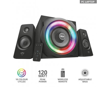 Акустическая система Trust 22944_TRUST GXT 629 Tytan 2.1, 60Вт, AUX, RGB, Черный Акустическая система Trust 22944_TRUST GXT 629 Tytan 2.1, 60Вт, AUX, RGB, Черный