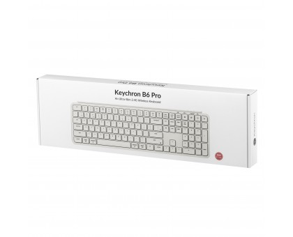 Клавиатура мембраная Keychron B6P-K8-UA B6 Pro, USB/WL/BT, ivory white Клавиатура мембраная Keychron B6P-K8-UA B6 Pro, USB/WL/BT, ivory white