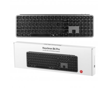 Клавиатура мембраная Keychron B6P-K1-UA B6 Pro, USB/WL/BT, space gray Клавиатура мембраная Keychron B6P-K1-UA B6 Pro, USB/WL/BT, space gray