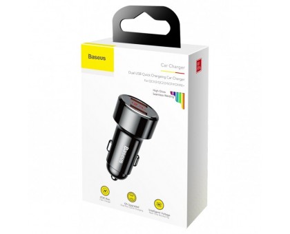 Автомобільний зарядний пристрій Baseus Magic Series Dual-USB QC 3.0 45W Black (CCMLC20A-01) Автомобільний зарядний пристрій Baseus Magic Series Dual-USB QC 3.0 45W Black (CCMLC20A-01)