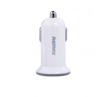 Автомобільний зарядний пристрій Remax Mini USBx2 2.4A/1A White