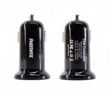Автомобільний зарядний пристрій Remax Mini USBx2 2.4A/1A Black