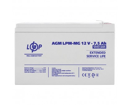 Розпродаж Акумулятор мультигелевий LPM-MG 12V - 7.5 Ah Розпродаж Акумулятор мультигелевий LPM-MG 12V - 7.5 Ah