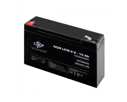 Розпродаж (4160) Акумулятор AGM LPM 6V - 14 Ah 09/23 Розпродаж (4160) Акумулятор AGM LPM 6V - 14 Ah 09/23