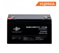 Розпродаж (4159) Акумулятор AGM LPM 6V - 12 Ah (11-2023)