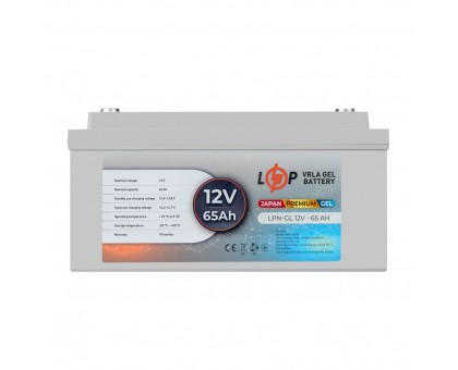 Розпродаж Акумулятор гелевий LPN-GL 12V - 65 Ah (JAPAN) Розпродаж Акумулятор гелевий LPN-GL 12V - 65 Ah (JAPAN)