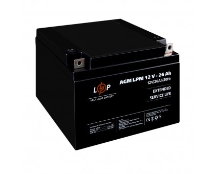 Розпродаж (4134) Акумулятор AGM LPM 12V - 26 Ah (10-2023) Розпродаж (4134) Акумулятор AGM LPM 12V - 26 Ah (10-2023)
