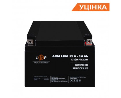 Распродажа (4134) Аккумулятор AGM LPM 12V - 26 Ah (07-2023) Распродажа (4134) Аккумулятор AGM LPM 12V - 26 Ah (07-2023)