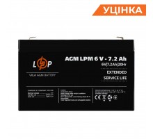 Распродажа (3859) Аккумулятор AGM LPM 6V - 7.2 Ah (052024)
