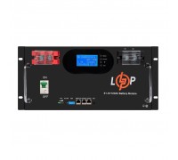 Аккумулятор LP LiFePO4 51,2V - 120 Ah 6000Wh (Smart BMS 100A) с LCD RM AB RS485/CAN