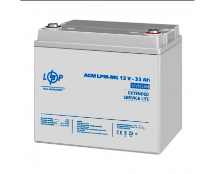 Акумулятор мультигелевий LPM-MG 12V - 33 Ah + праворуч Акумулятор мультигелевий LPM-MG 12V - 33 Ah + праворуч