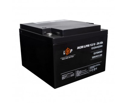 Аккумулятор AGM LPM 12V - 26 Ah под болт М5 Аккумулятор AGM LPM 12V - 26 Ah под болт М5
