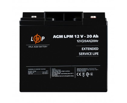 Аккумулятор AGM LPM 12V - 20 Ah под болт М5 Аккумулятор AGM LPM 12V - 20 Ah под болт М5